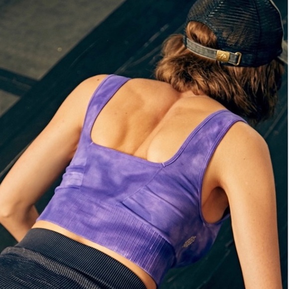 Free People -NWT- Good Karma Tie-Dye Sports Bra -Atlas Mountain -Size: Small - Picture 3 of 3